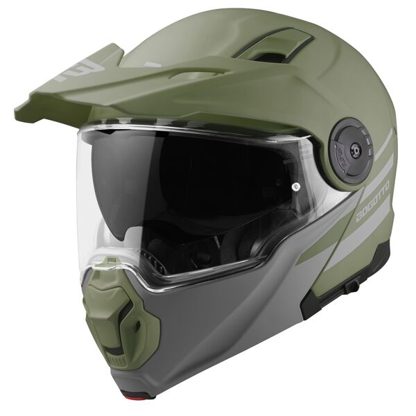 bogotto fg-102 casco enduro / apribile in fibra di vetro verde m