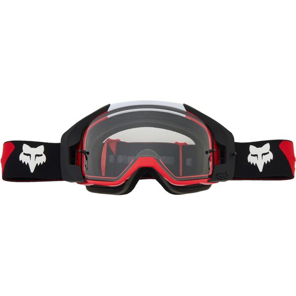 fox vue core occhiali da motocross nero bianco rosso unica taglia