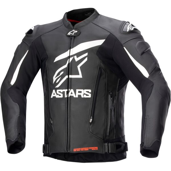 alpinestars gp plus v4 giacca in pelle moto nero bianco 58