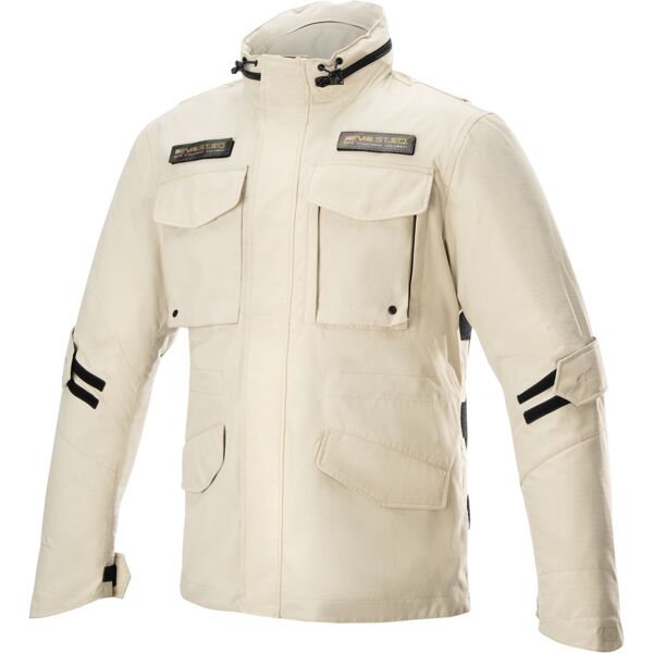 alpinestars mo.st.eq field giacca tessile moto impermeabile beige 2xl