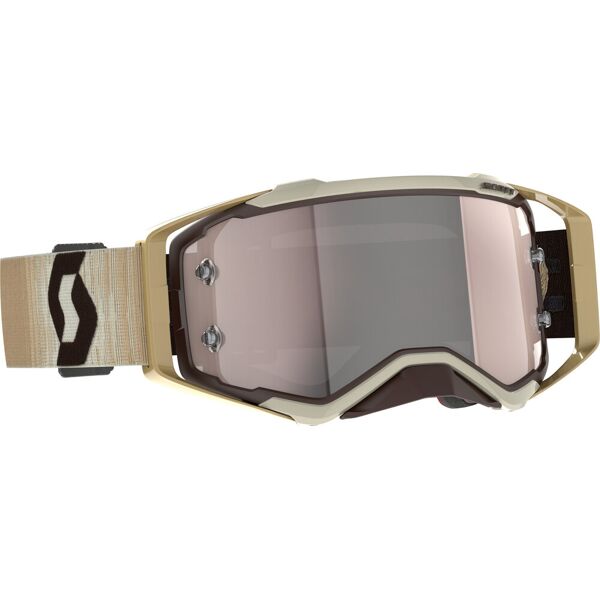 scott prospect chrome occhiali da motocross marrone/beige marrone beige unica taglia