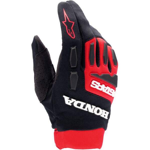 alpinestars honda full bore guanti da motocross nero rosso s