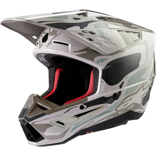 alpinestars s-m5 mineral 2024 casco motocross grigio xs