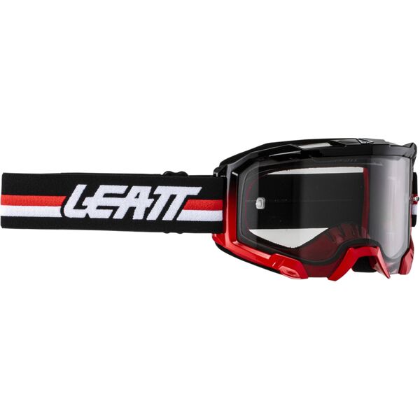 leatt velocity 4.5 stripes 2024 occhiali da motocross nero bianco rosso unica taglia