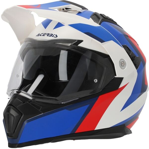acerbis flip fs-606 2024 casco da motocross bianco rosso blu xs