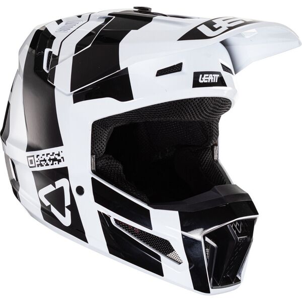 leatt 3.5 v24 casco da motocross per ragazzi nero bianco l