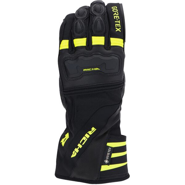 richa cold protect gore-tex guanti da moto impermeabili nero giallo 4xl
