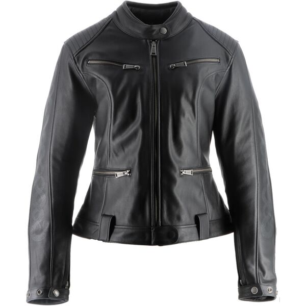 helstons vipere giacca in pelle da moto da donna nero s