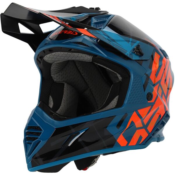 acerbis x-track 2024 casco da motocross nero verde 2xl