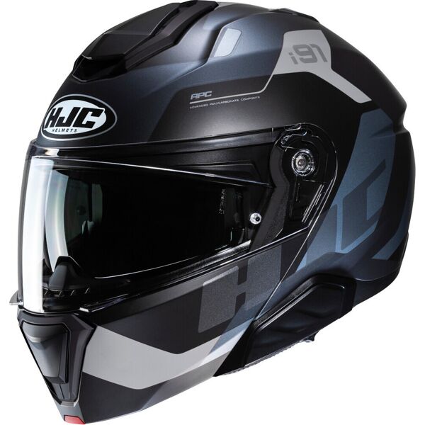 hjc i91 carst casco nero grigio argento m