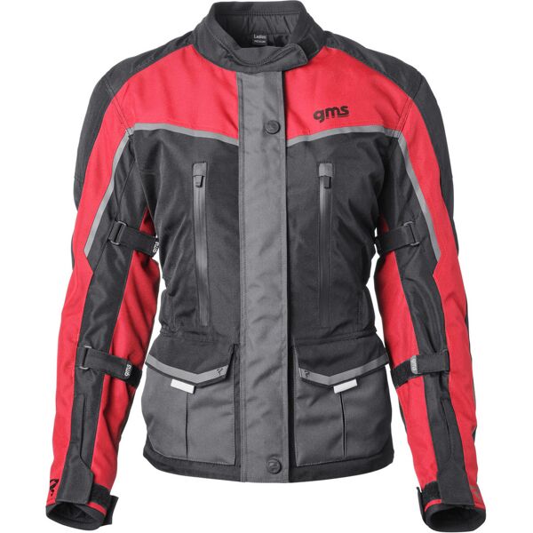 gms twister neo impermeabile giacca tessile moto da donna nero rosso 3xl