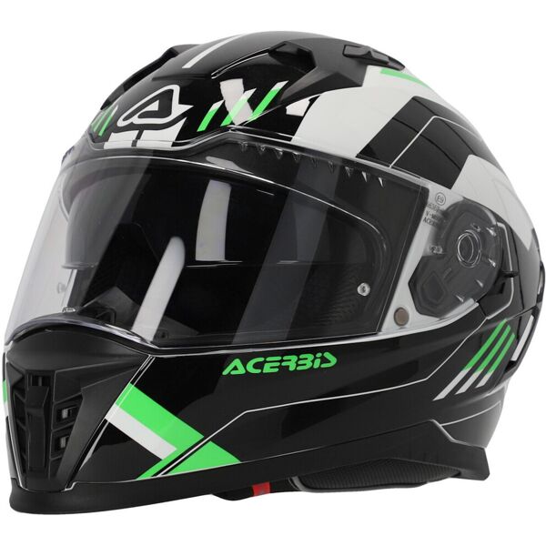 acerbis x-way graphic casco nero verde m