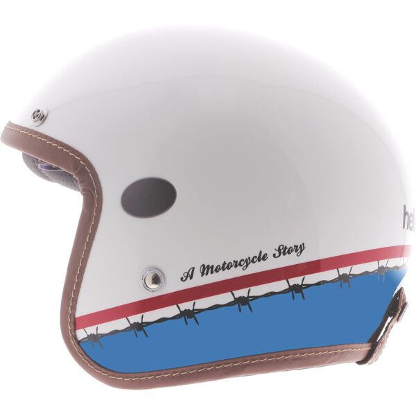 helstons evasion carbon casco jet bianco rosso blu m