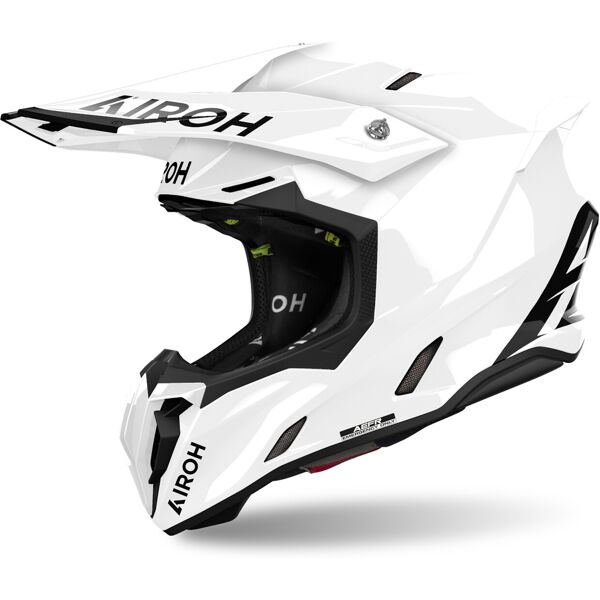 airoh twist 3 solid casco da motocross bianco m