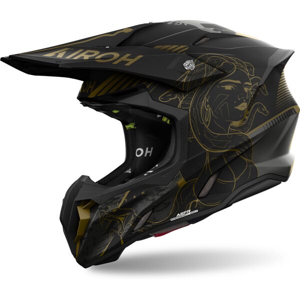 airoh twist 3 titan casco da motocross nero s