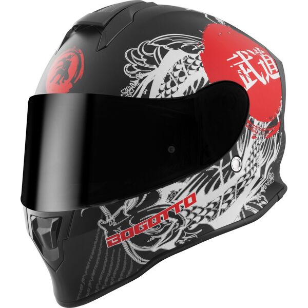 bogotto h151 shinee casco bianco rosso m