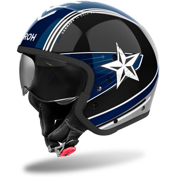 airoh j110 command casco jet nero blu l