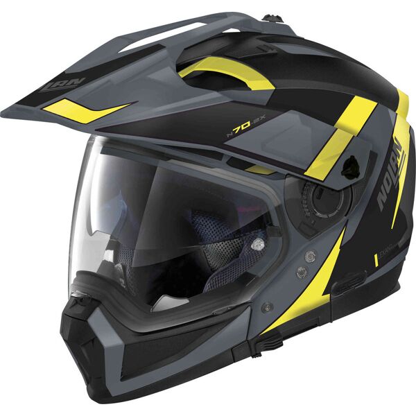 nolan n70-2 x 06 skyfall n-com casco nero grigio giallo l