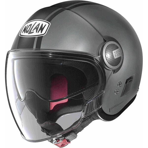 nolan n21 visor 06 dolce vita casco jet nero grigio l