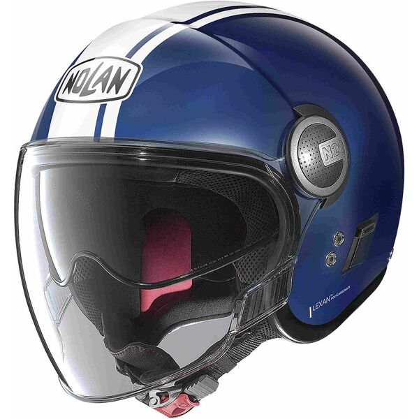 nolan n21 visor 06 dolce vita casco jet bianco turchese blu l