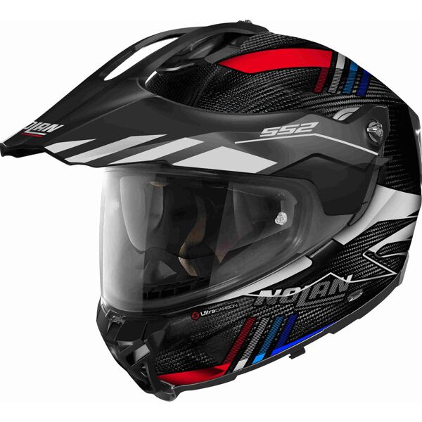 nolan x-552 ultra carbon wingsuit n-com casco nero grigio rosso xs