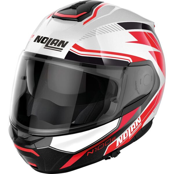 nolan n100-6 surveyor n-com casco nero bianco rosso m