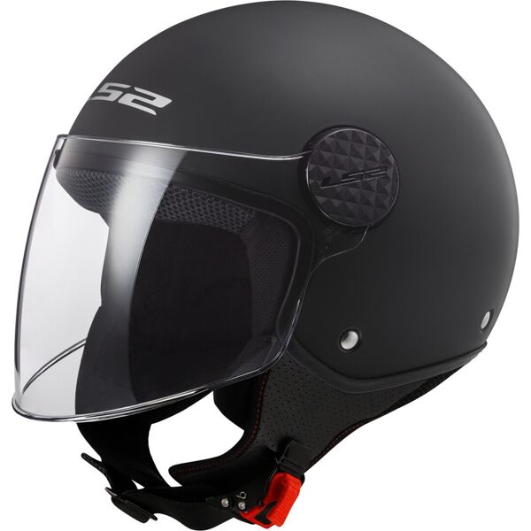 ls2 of558 sphere ii solid casco jet nero m