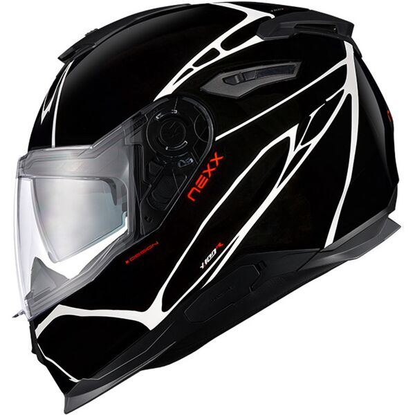 nexx y.100 b-side casco nero bianco 2xl