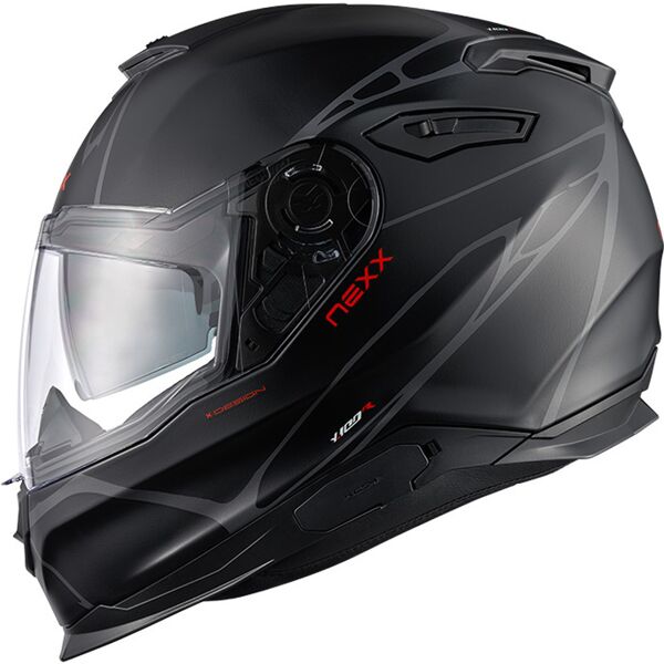 nexx y.100 b-side casco nero grigio xl