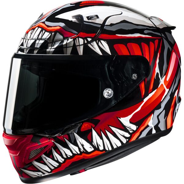 hjc rpha 12 maximized venom marvel casco nero bianco rosso xl