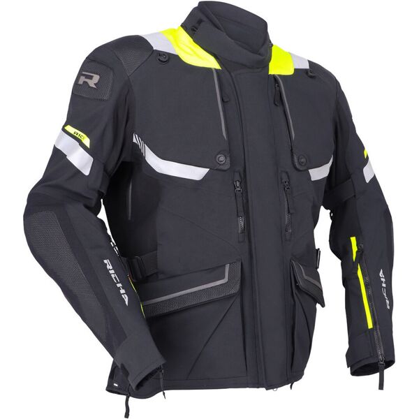 richa armada gore-tex pro impermeabile moto tessile giacca nero bianco giallo l