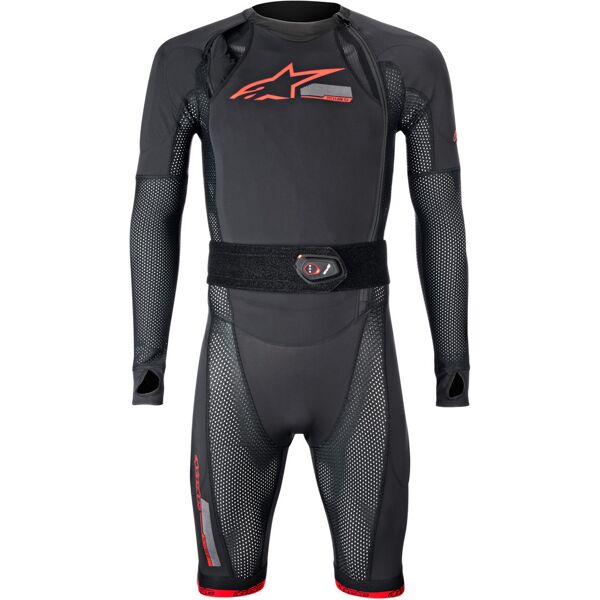 alpinestars tech-air 10 race system tuta airbag nero rosso l