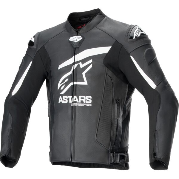 alpinestars gp plus r v4 airflow giacca in pelle moto traforata nero bianco 56