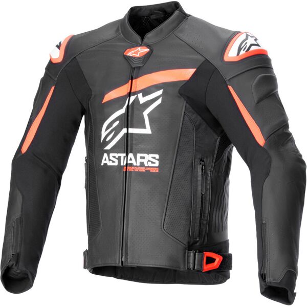 alpinestars gp plus r v4 airflow giacca in pelle moto traforata nero rosso 58