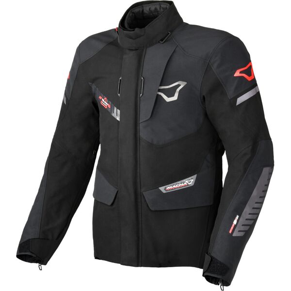 macna synchrone solid impermeabile moto tessile giacca nero l