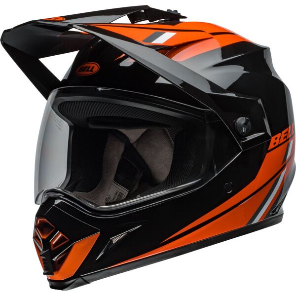 bell mx-9 adventure mips alpine casco da motocross nero arancione 2xl
