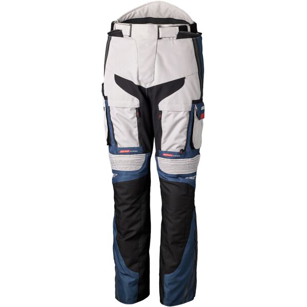 rst pro series adventure-x pantaloni tessili da moto impermeabili bianco rosso blu m