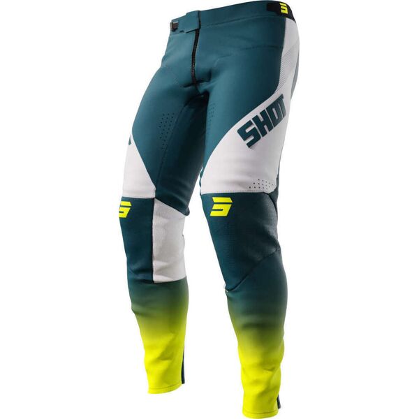 shot aerolite honor pantaloni da motocross bianco blu giallo 30