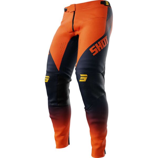 shot aerolite honor pantaloni da motocross nero arancione 30