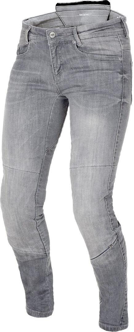 macna jenny pantaloni jeans da donna in moto grigio 26