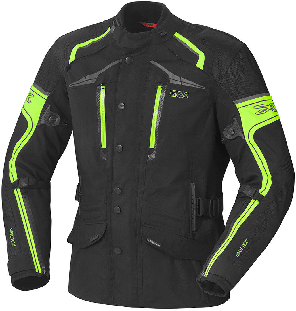 ixs montgomery gore-tex giacca in tessuto ladies nero giallo xl