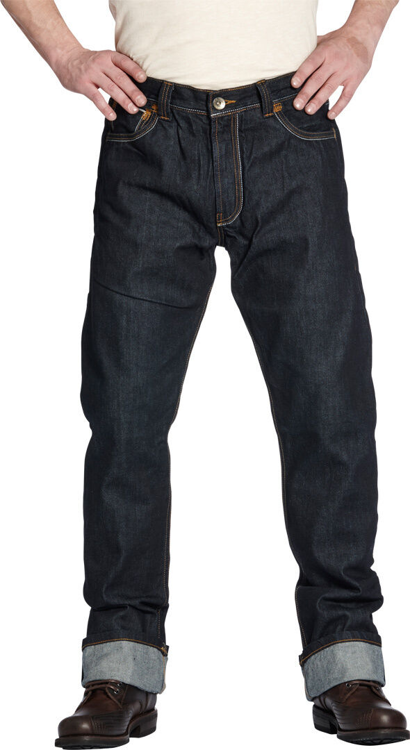 rokker iron selvage draw jeans moto blu 40