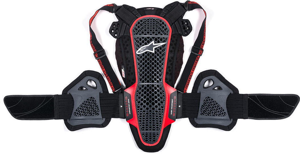 alpinestars nucleon kr-3 protezione per la schiena nero rosso m