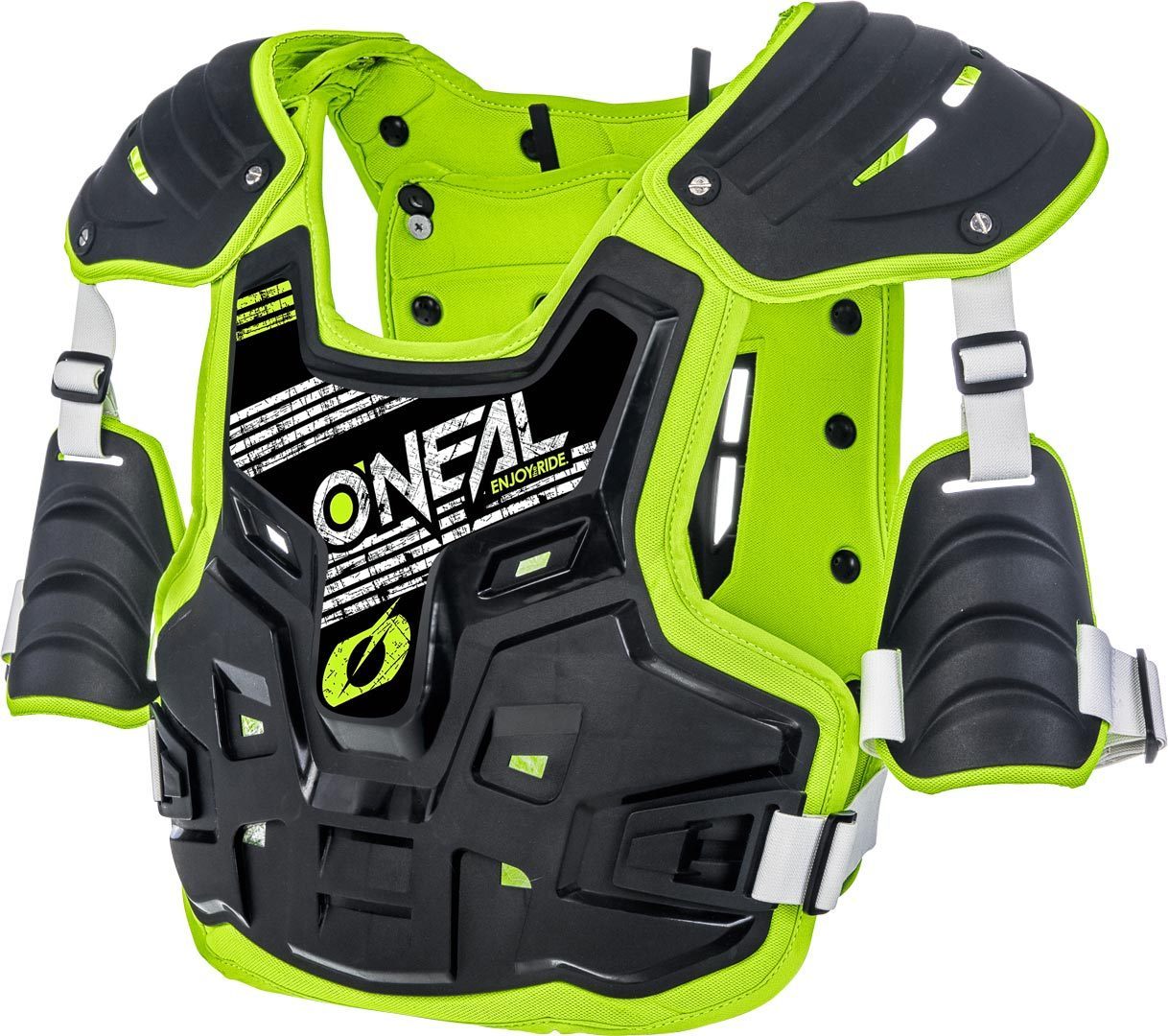 oneal o`neal pxr pettorine moto cross nero verde unica taglia