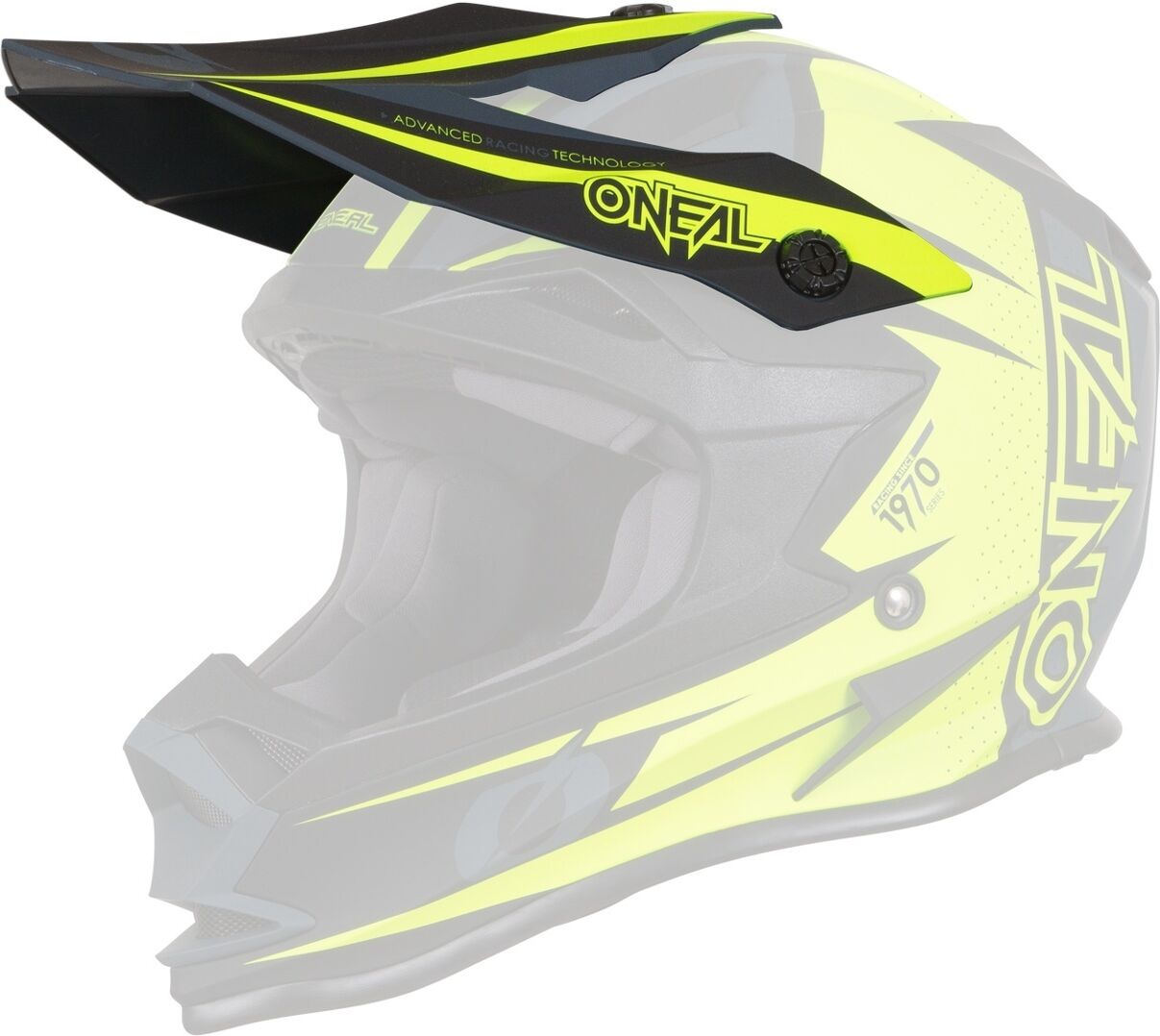 oneal 7series strain visiere caschi giallo unica taglia