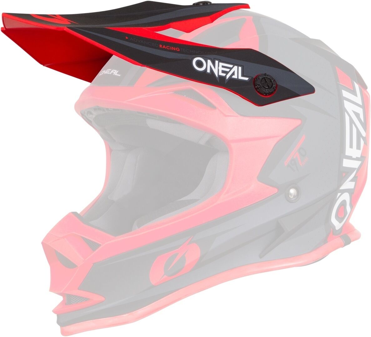 oneal 7series strain visiere caschi rosso unica taglia