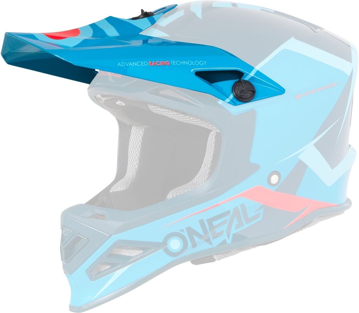 oneal 8series blizzard visiere caschi blu unica taglia