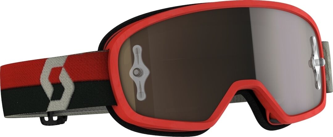 scott buzz pro chrome occhiali da motocross per bambini rosso unica taglia