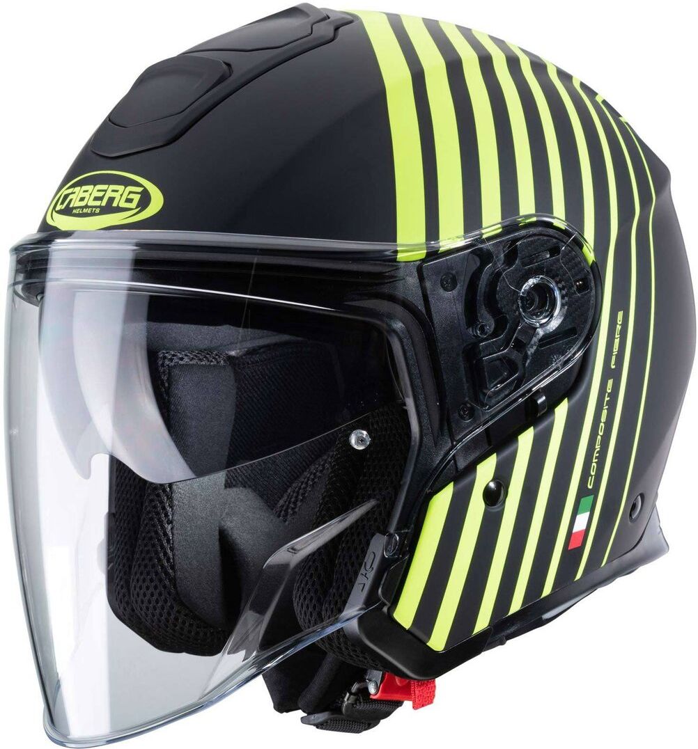 caberg flyon bakari casco jet nero giallo l