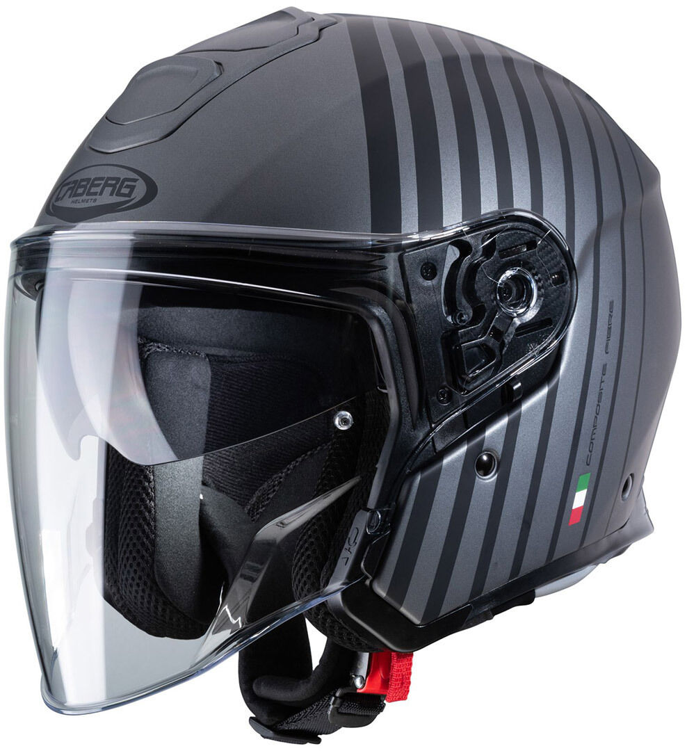 caberg flyon bakari casco jet nero grigio m